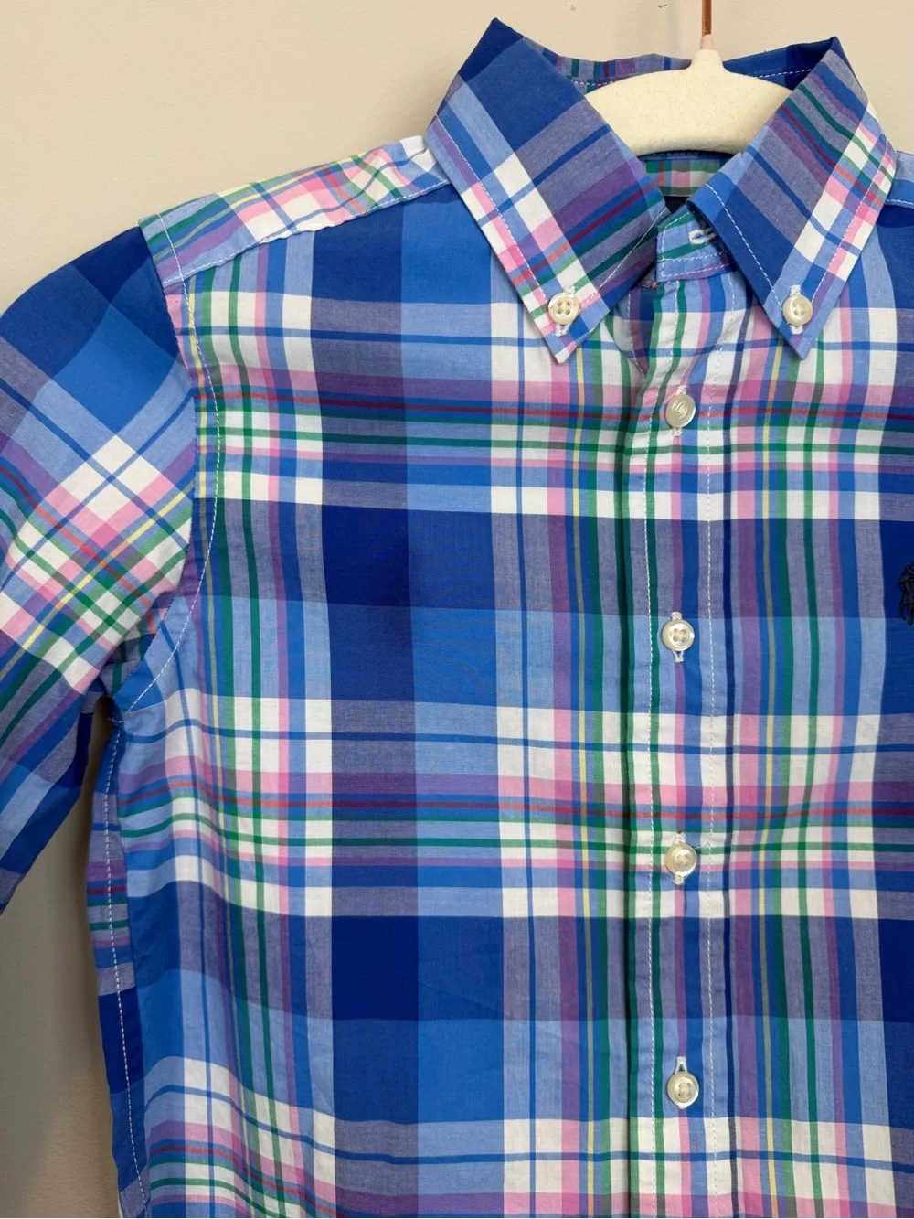 Ralph Lauren Boys 4/4T Multicolor Plaid Button Down Shirt